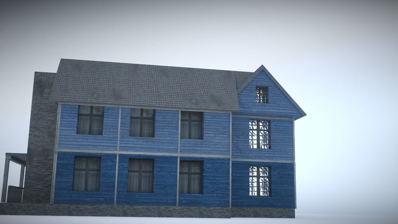 House on day 3D model_8