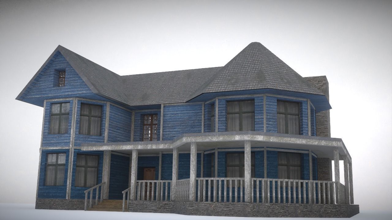 House on day 3D model_12
