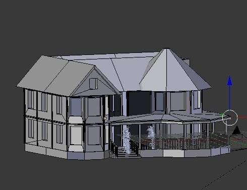 House on day 3D model_2