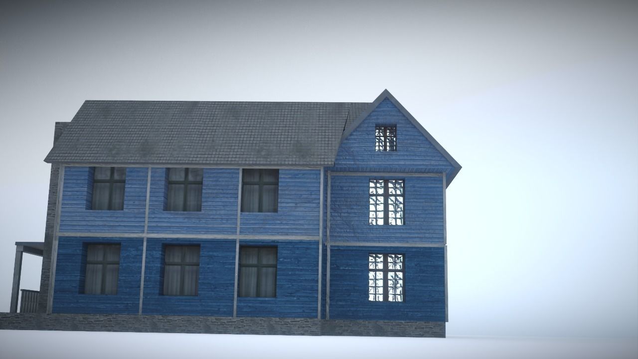 House on day 3D model_9