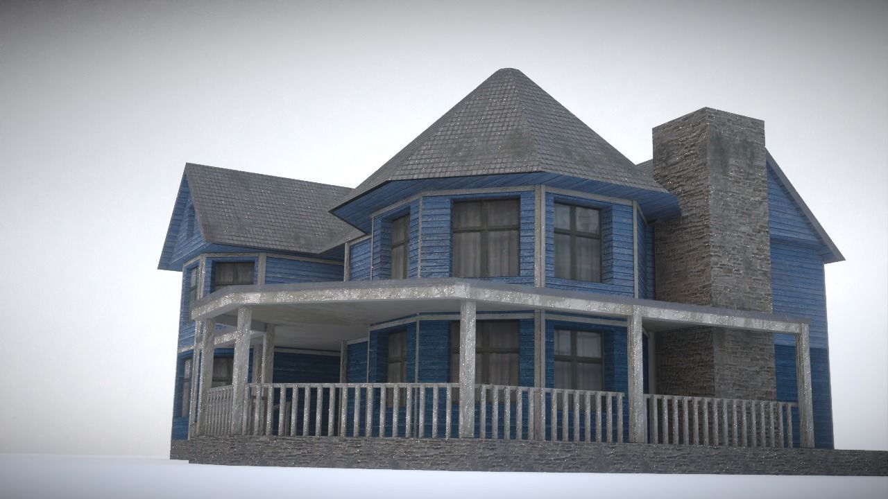 House on day 3D model_17