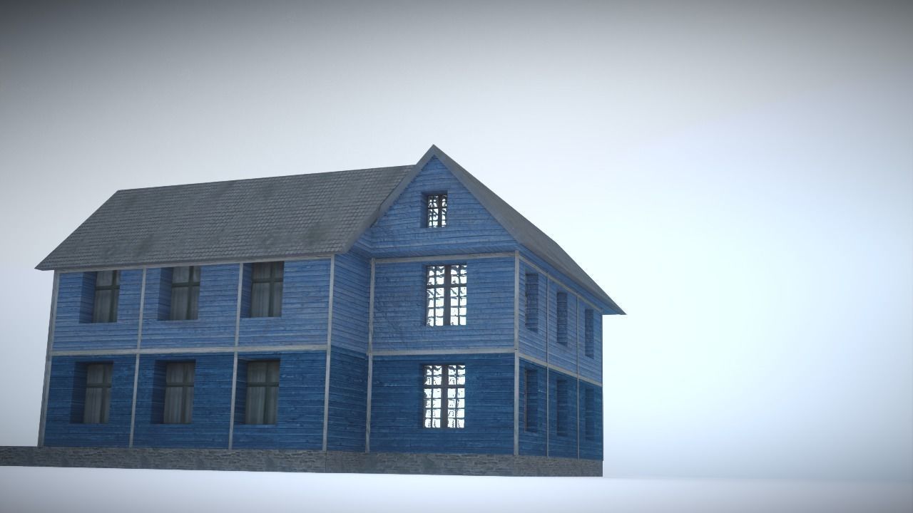 House on day 3D model_10