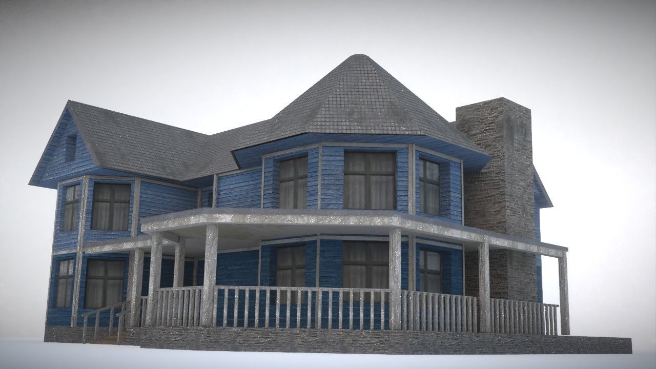 House on day 3D model_16