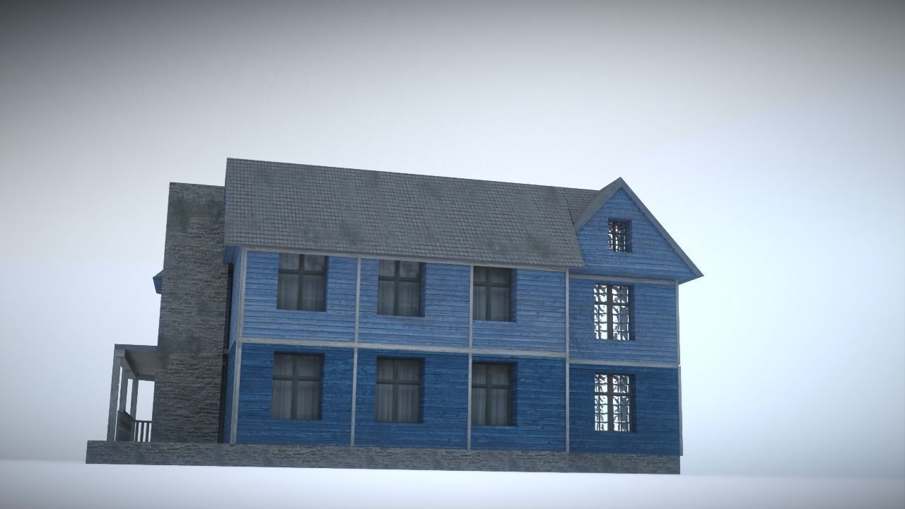 House on day 3D model_7