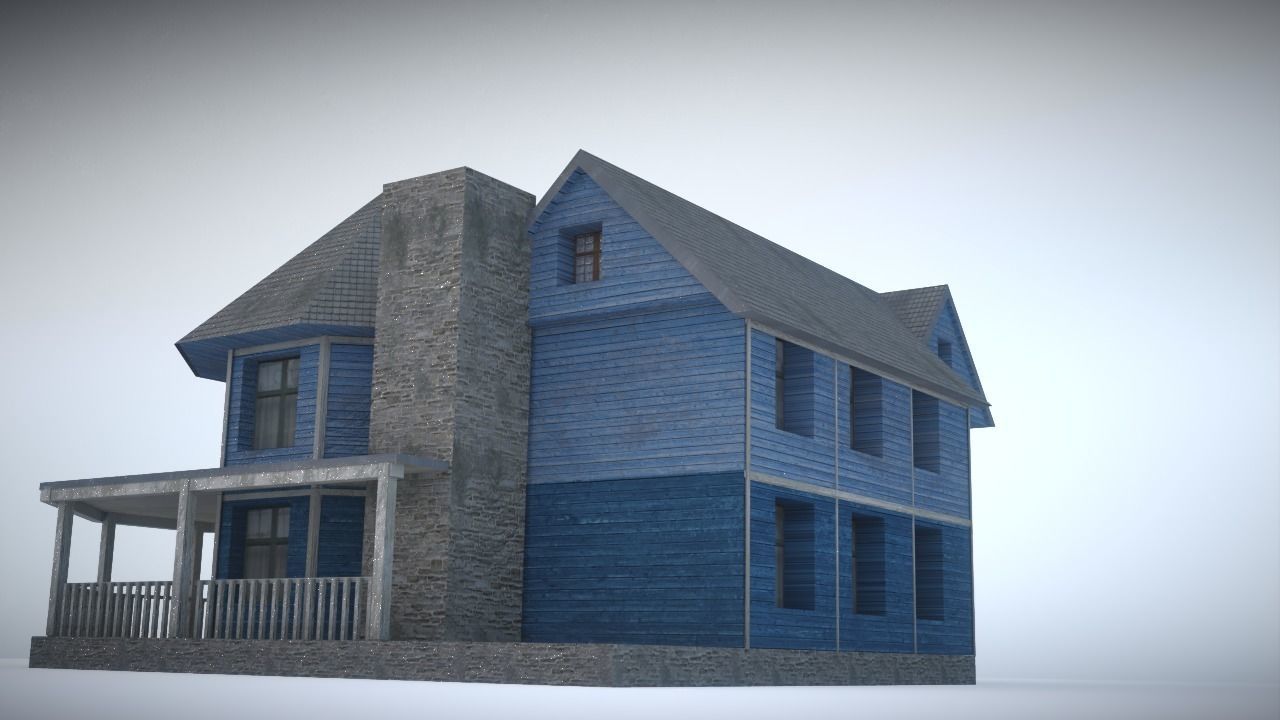House on day 3D model_5