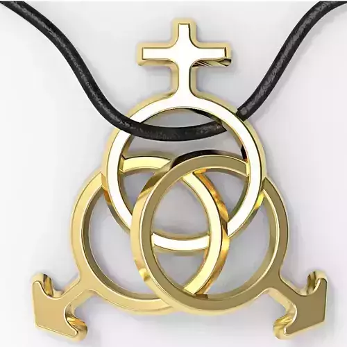 Kinky MMF pendant  3D print model