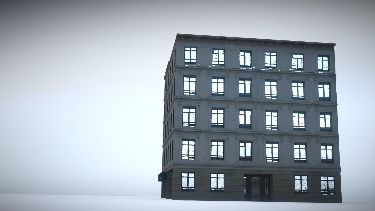 City House Low-poly 3D model_3