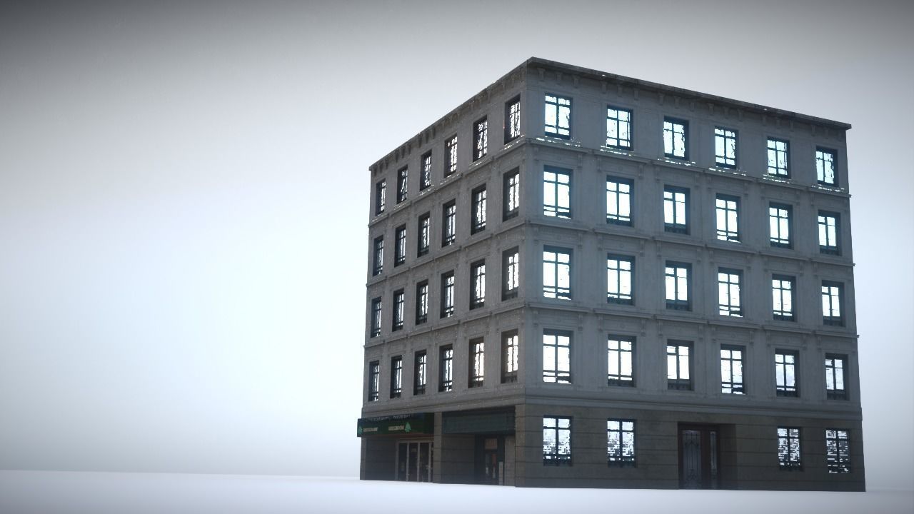 City House Low-poly 3D model_4