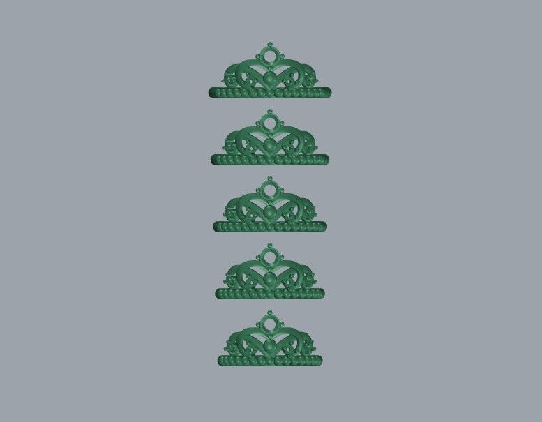 Women ring crown diamonds 3dm stl  3D print model_27