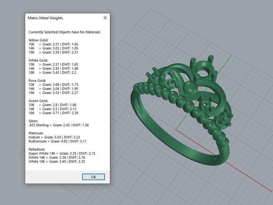 Women ring crown diamonds 3dm stl  3D print model_7