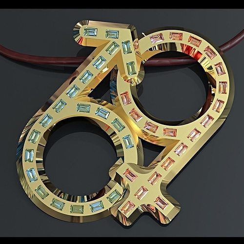 Kinky 69 pendant  3D print model
