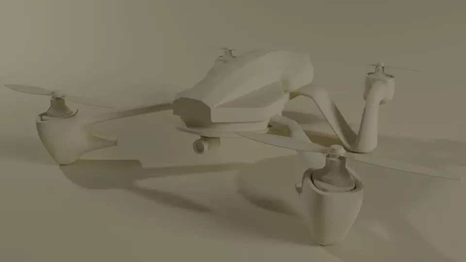 Drone with two propellers Free 3D model