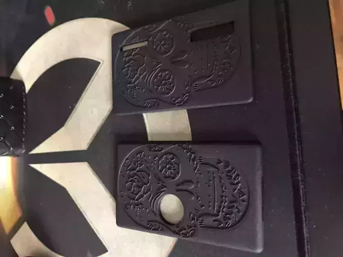 billet box pannel with skull 3D print model