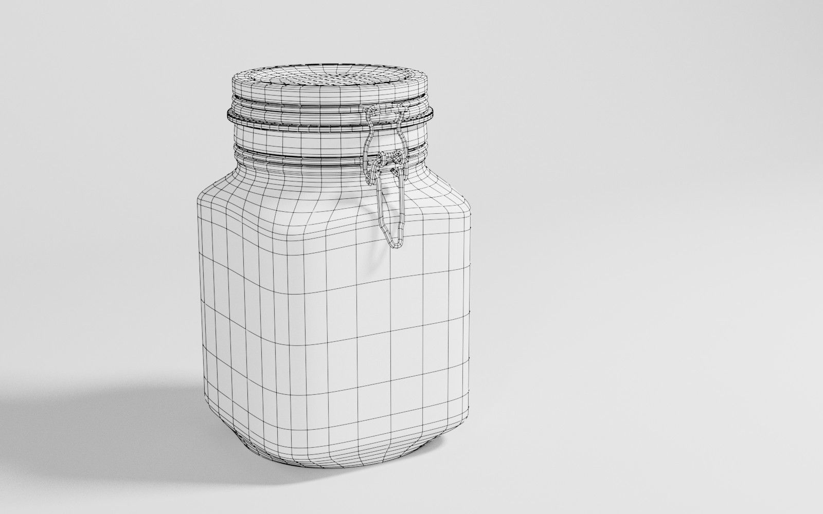 Glass jar 3D model_3