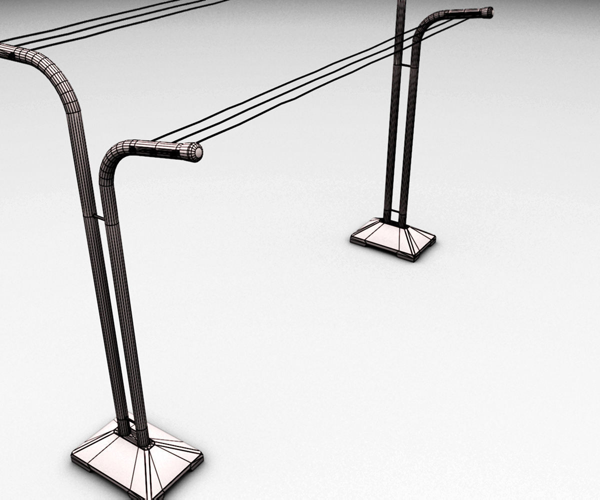 Drying rack Low-poly 3D model_5