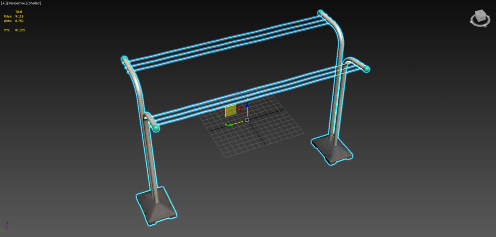 Drying rack Low-poly 3D model_8