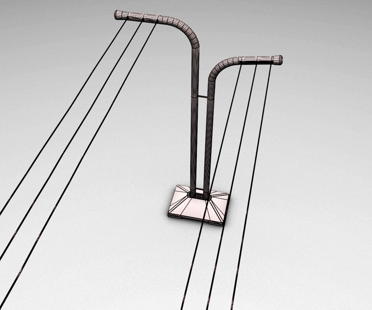 Drying rack Low-poly 3D model_6