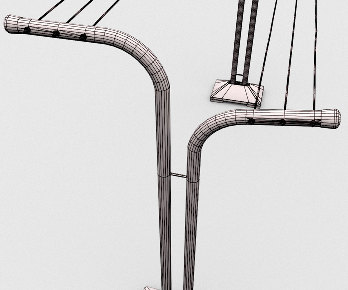 Drying rack Low-poly 3D model_7