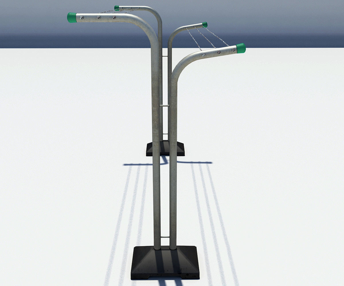 Drying rack Low-poly 3D model_3