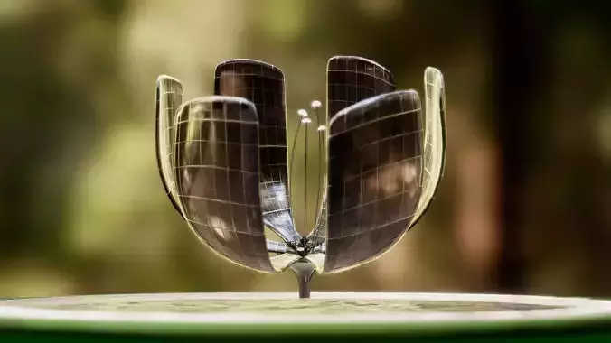 Floralis Generica renderable Low-poly 3D model