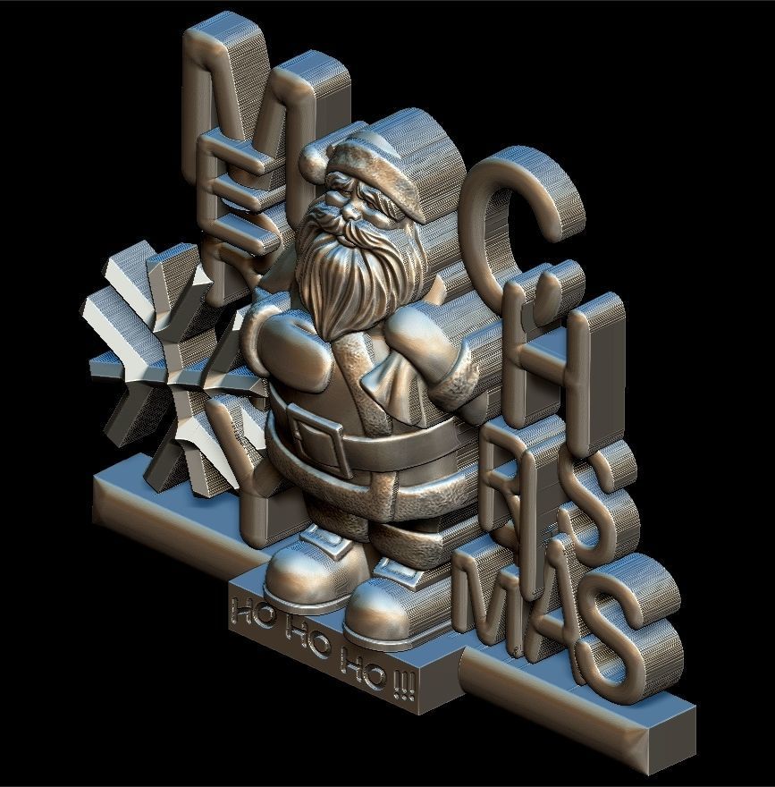 Santa Claus Merry Christmas 3D print model_7