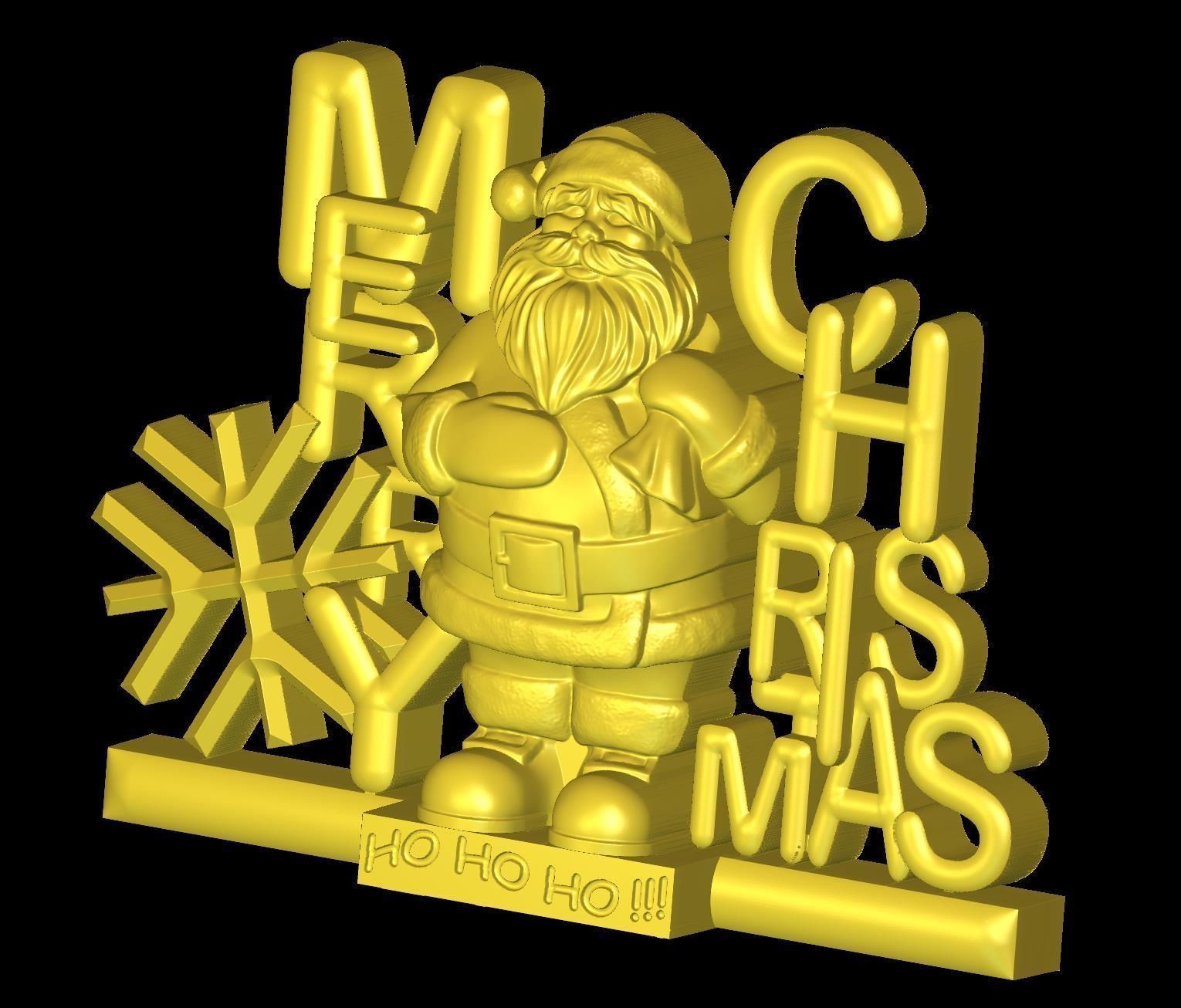 Santa Claus Merry Christmas 3D print model_13