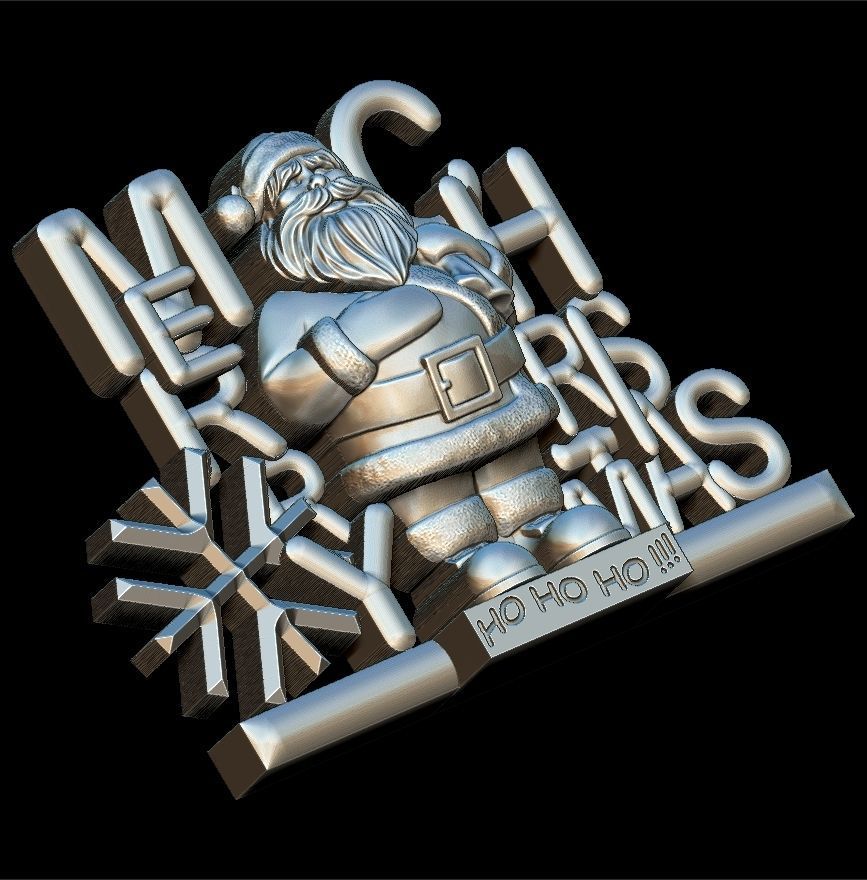 Santa Claus Merry Christmas 3D print model_9