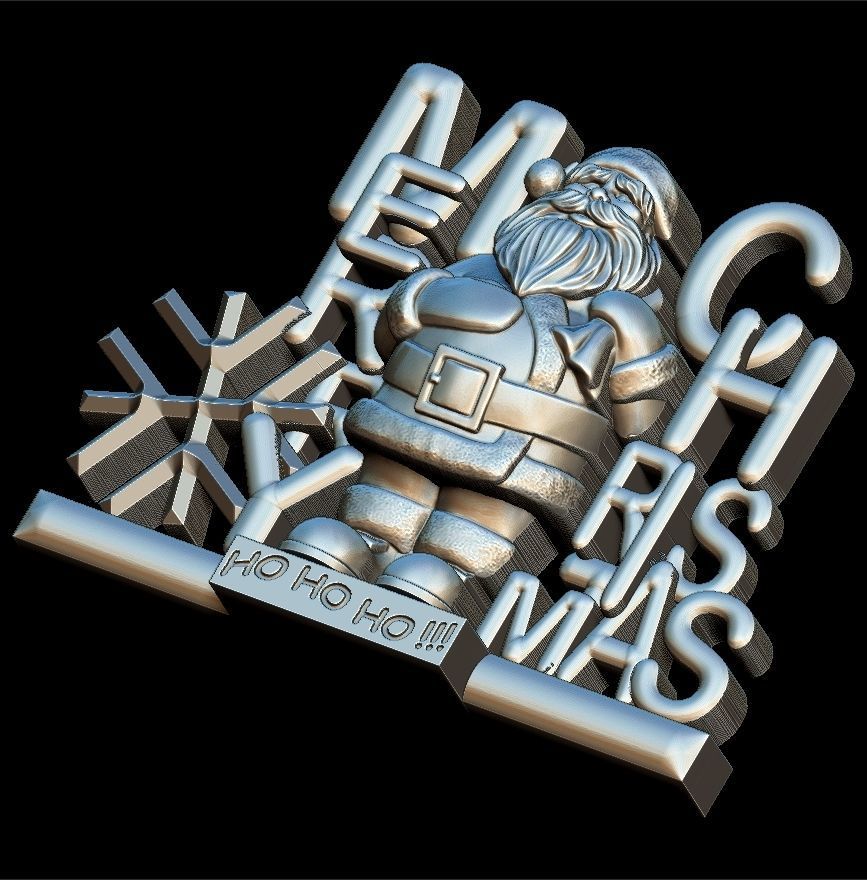 Santa Claus Merry Christmas 3D print model_6