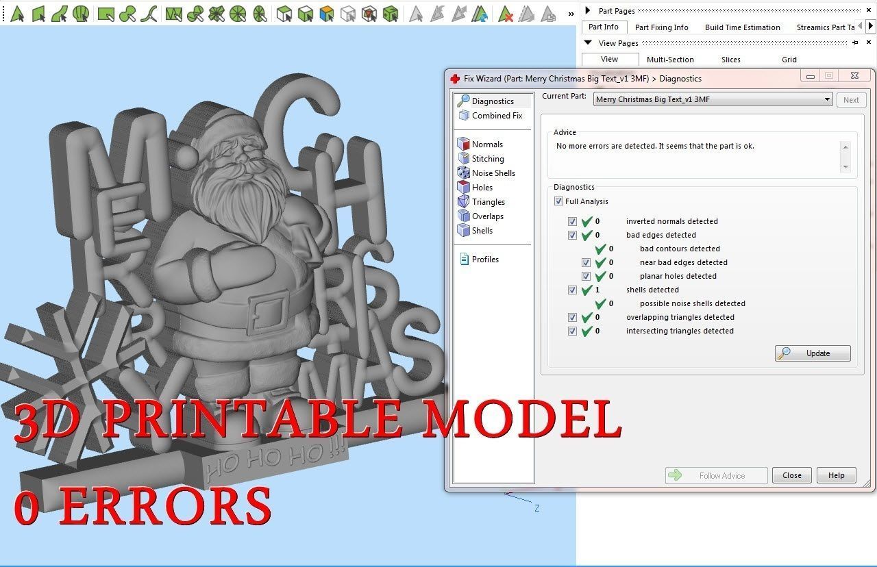 Santa Claus Merry Christmas 3D print model_1