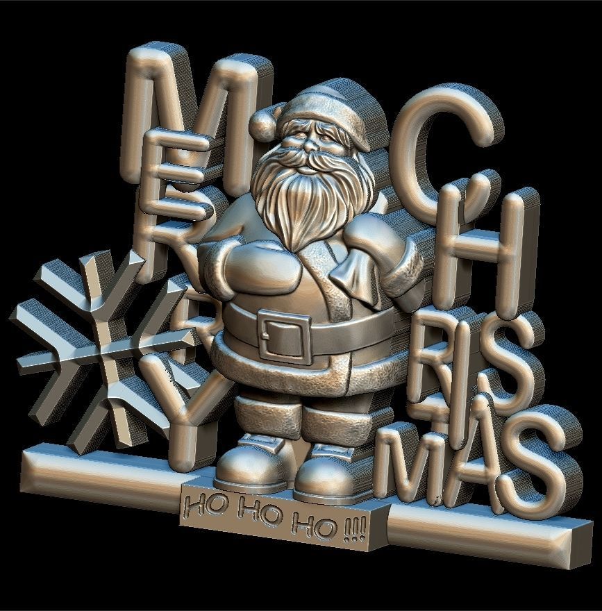 Santa Claus Merry Christmas 3D print model_8