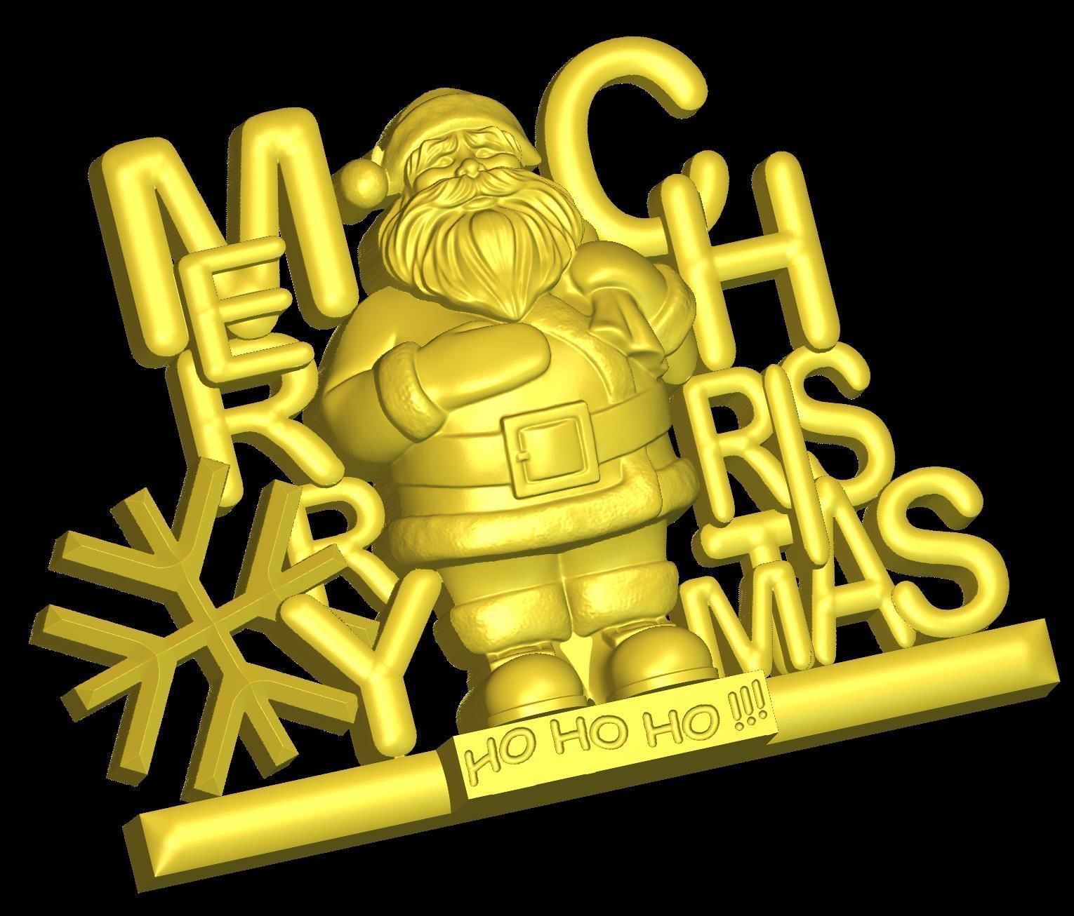 Santa Claus Merry Christmas 3D print model_12