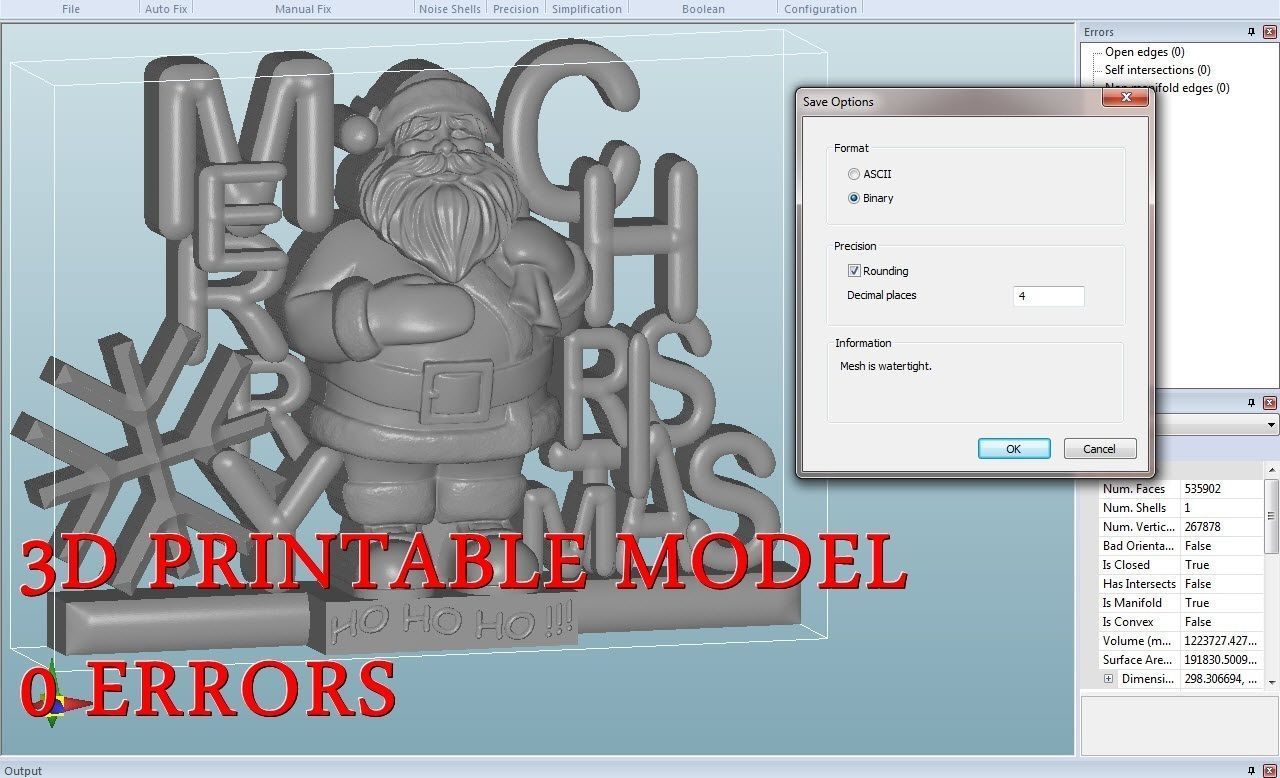 Santa Claus Merry Christmas 3D print model_2