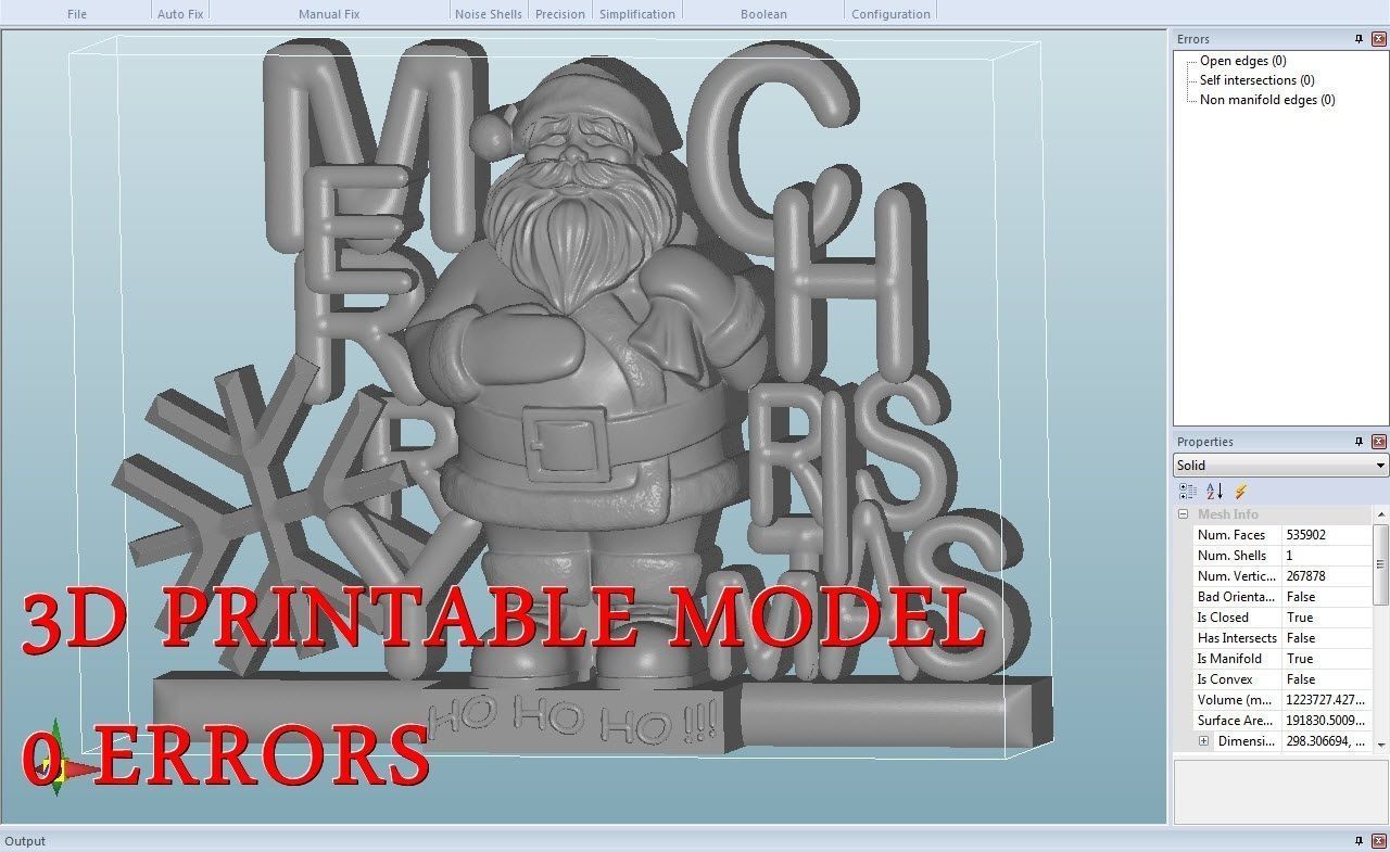Santa Claus Merry Christmas 3D print model_3