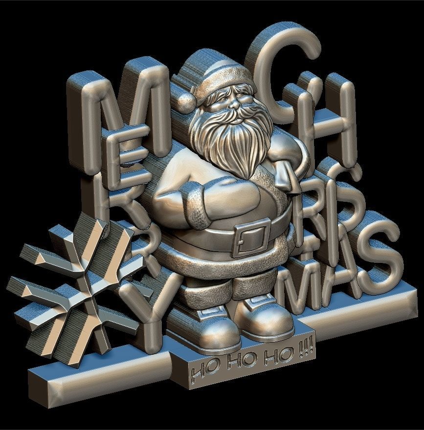 Santa Claus Merry Christmas 3D print model_5