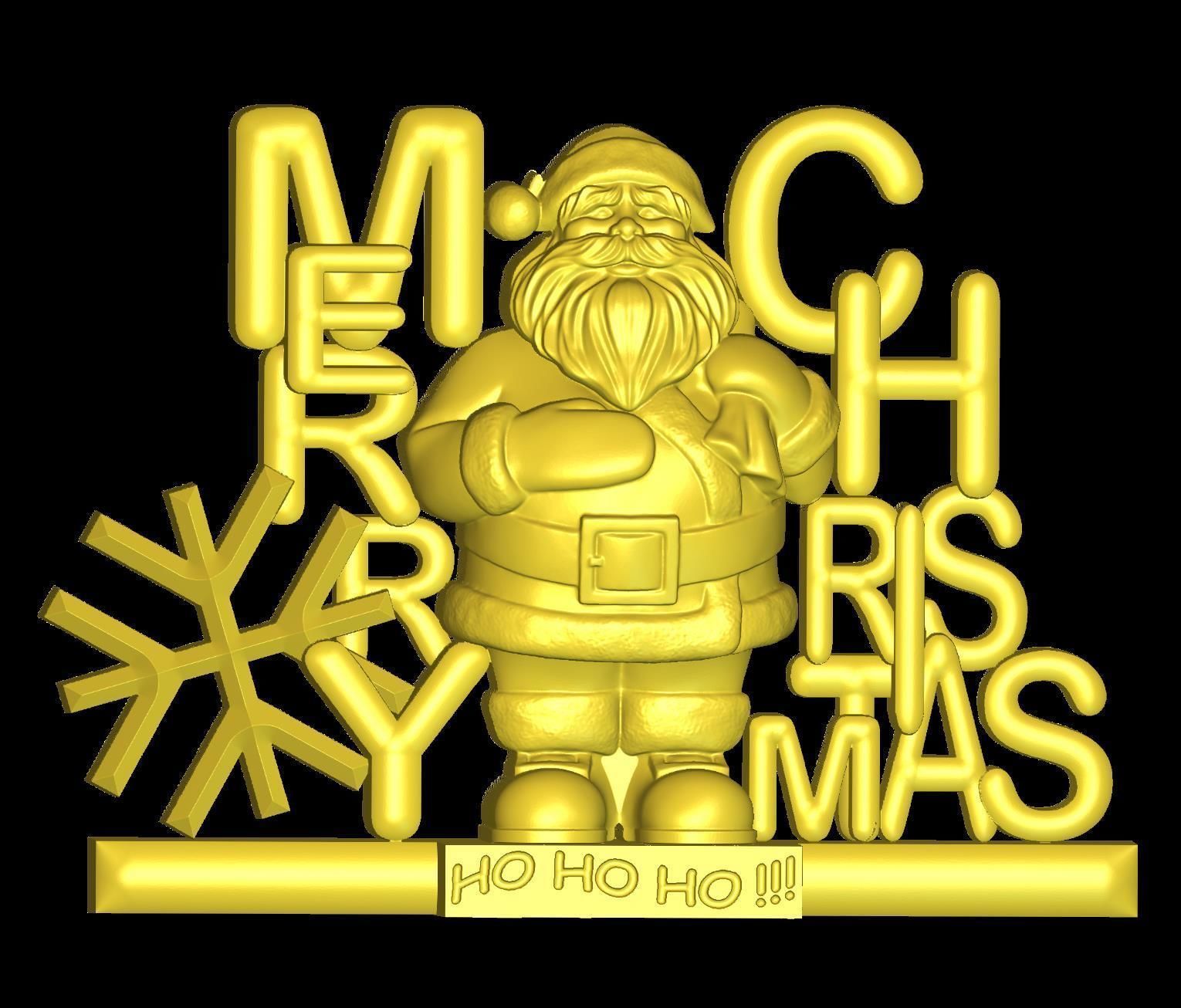 Santa Claus Merry Christmas 3D print model_11