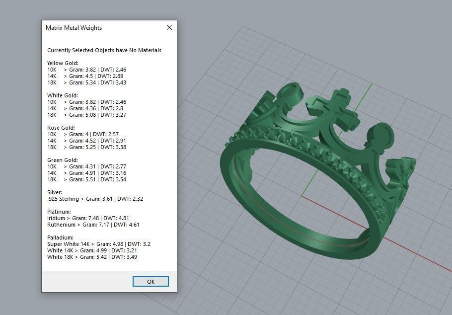 Women Crown Ring with enamel and gems CAD 3dm stl 3D print model_4