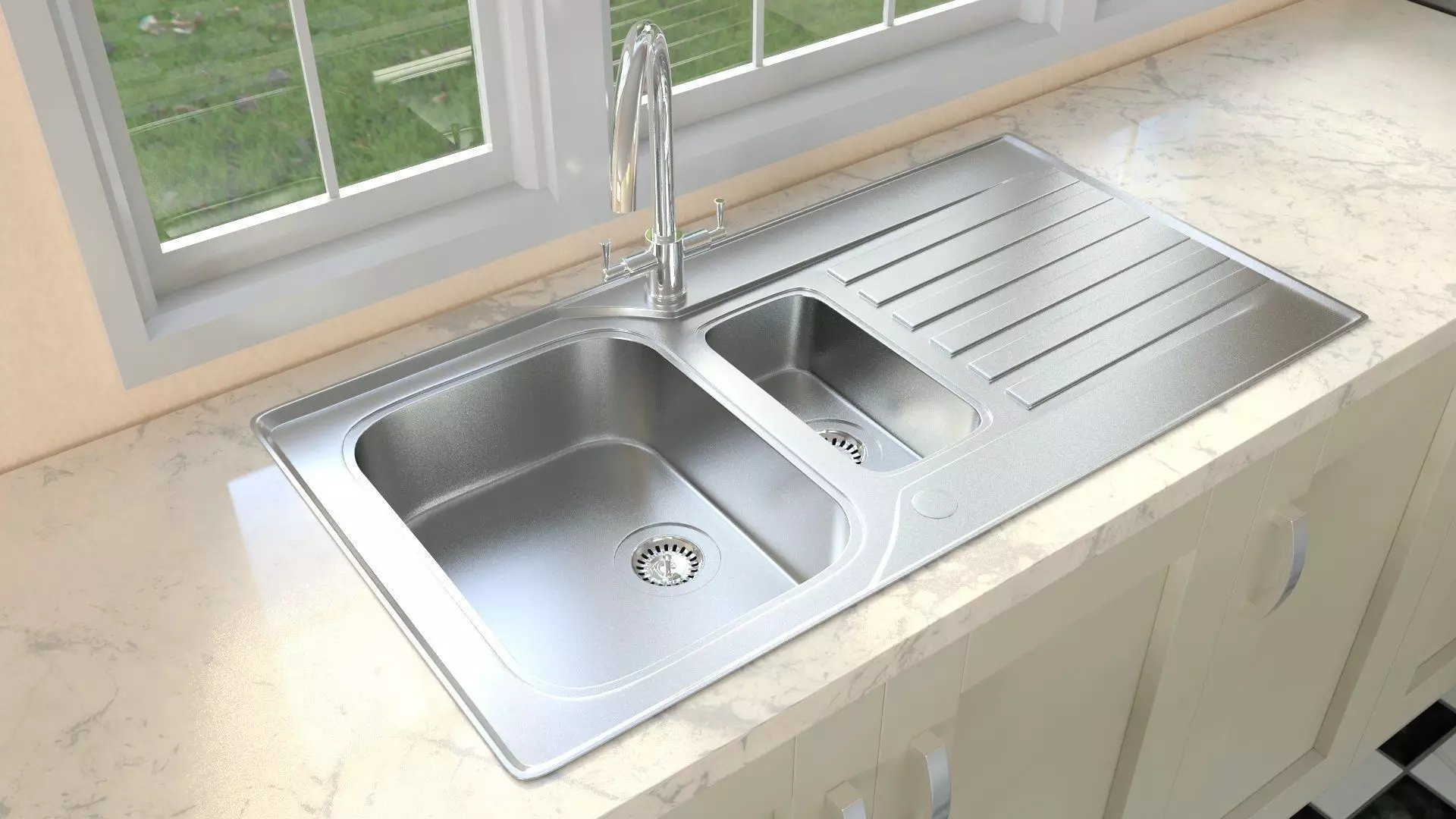Kitchen Sink  Low-poly 3D model_0
