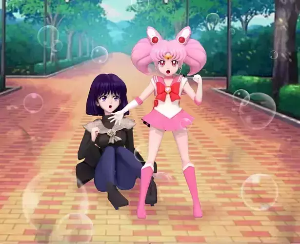 Chibiusa and Hotaru 3D Model Collection