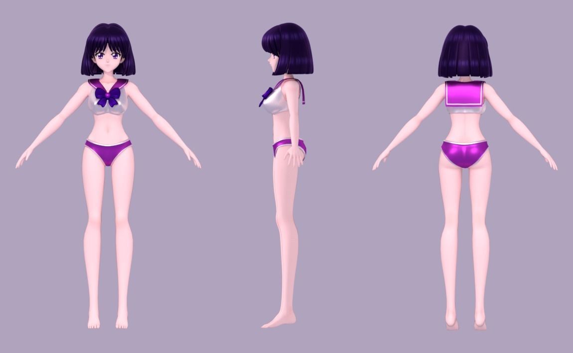 Chibiusa and Hotaru 3D Model Collection_12