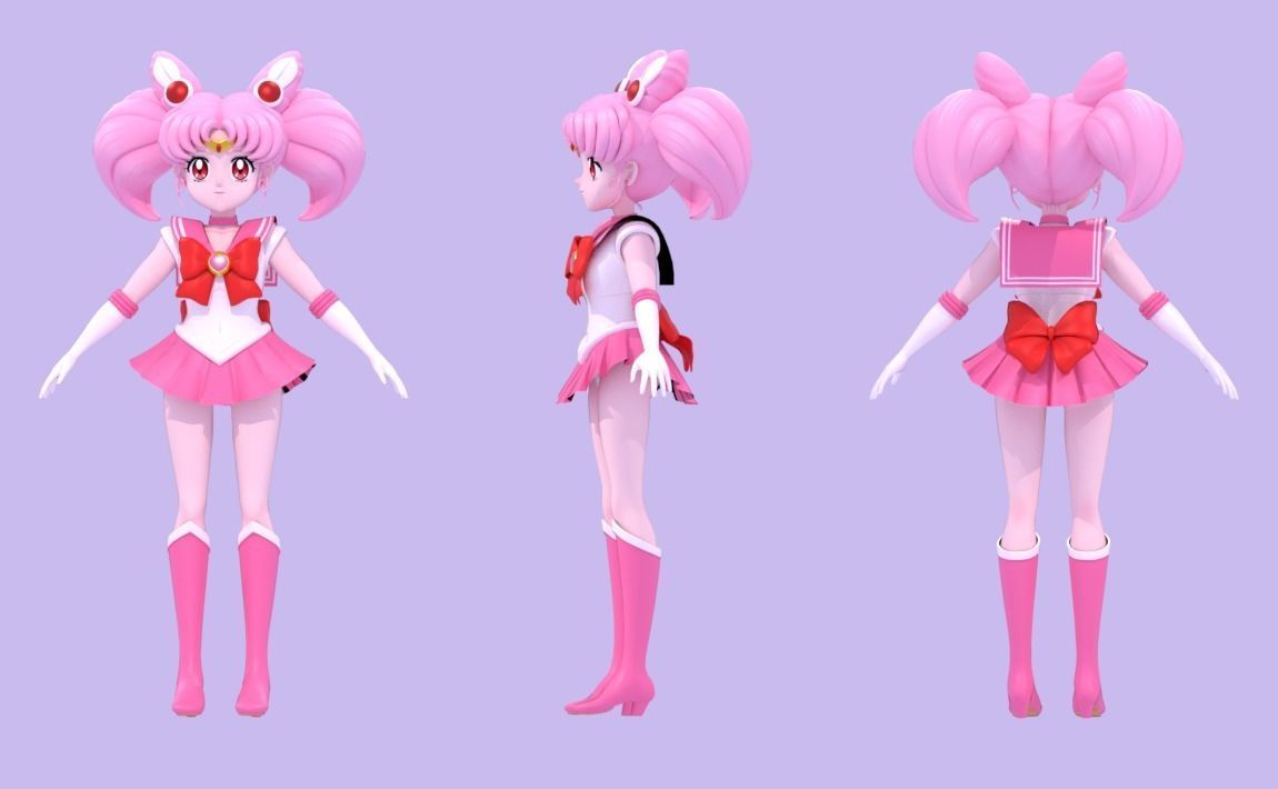 Chibiusa and Hotaru 3D Model Collection_3