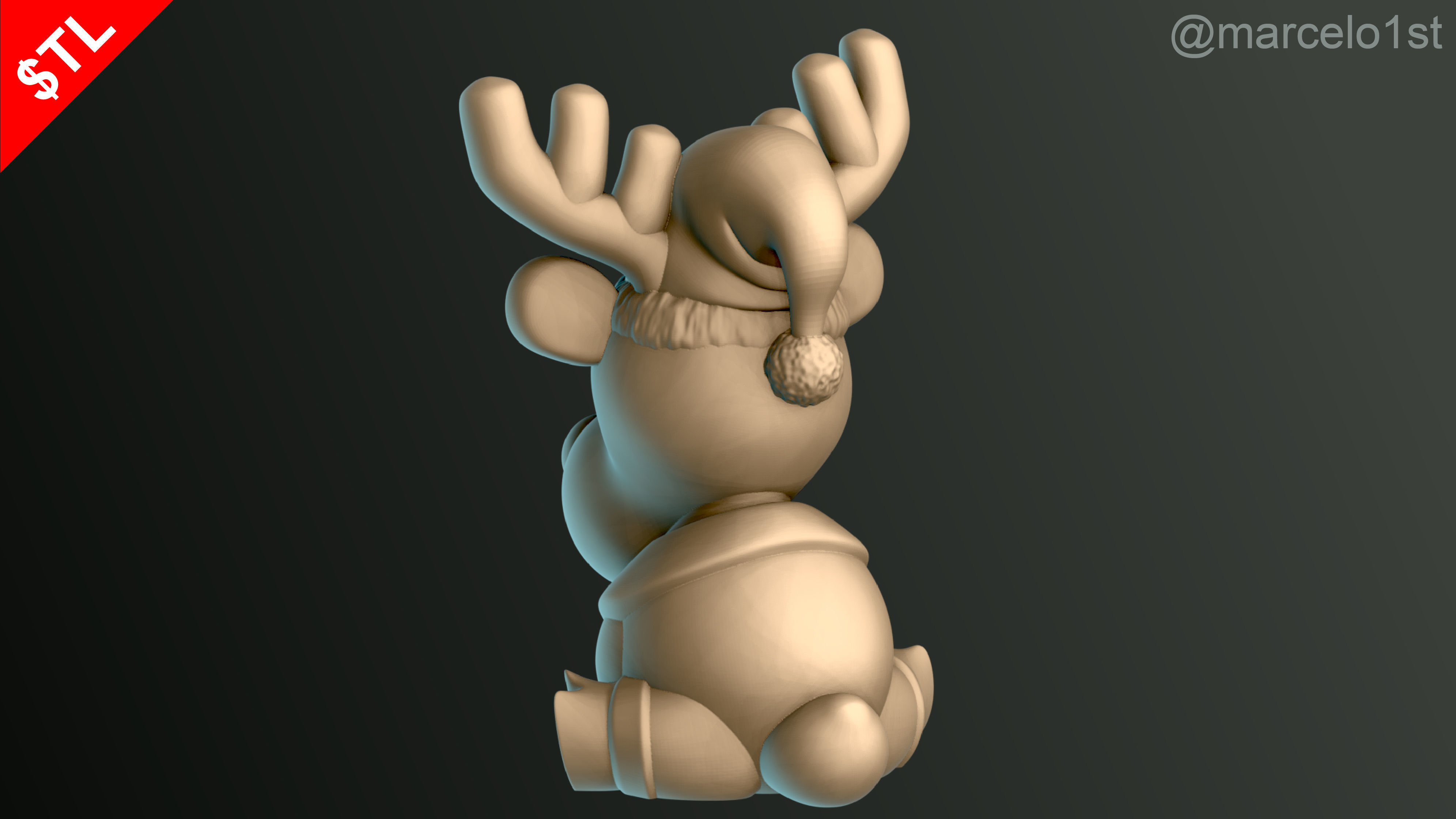 Reindeer Waiting for Santa 3D print model_6