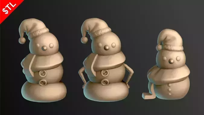Snowman for Christmas Decoration 01 3D print model
