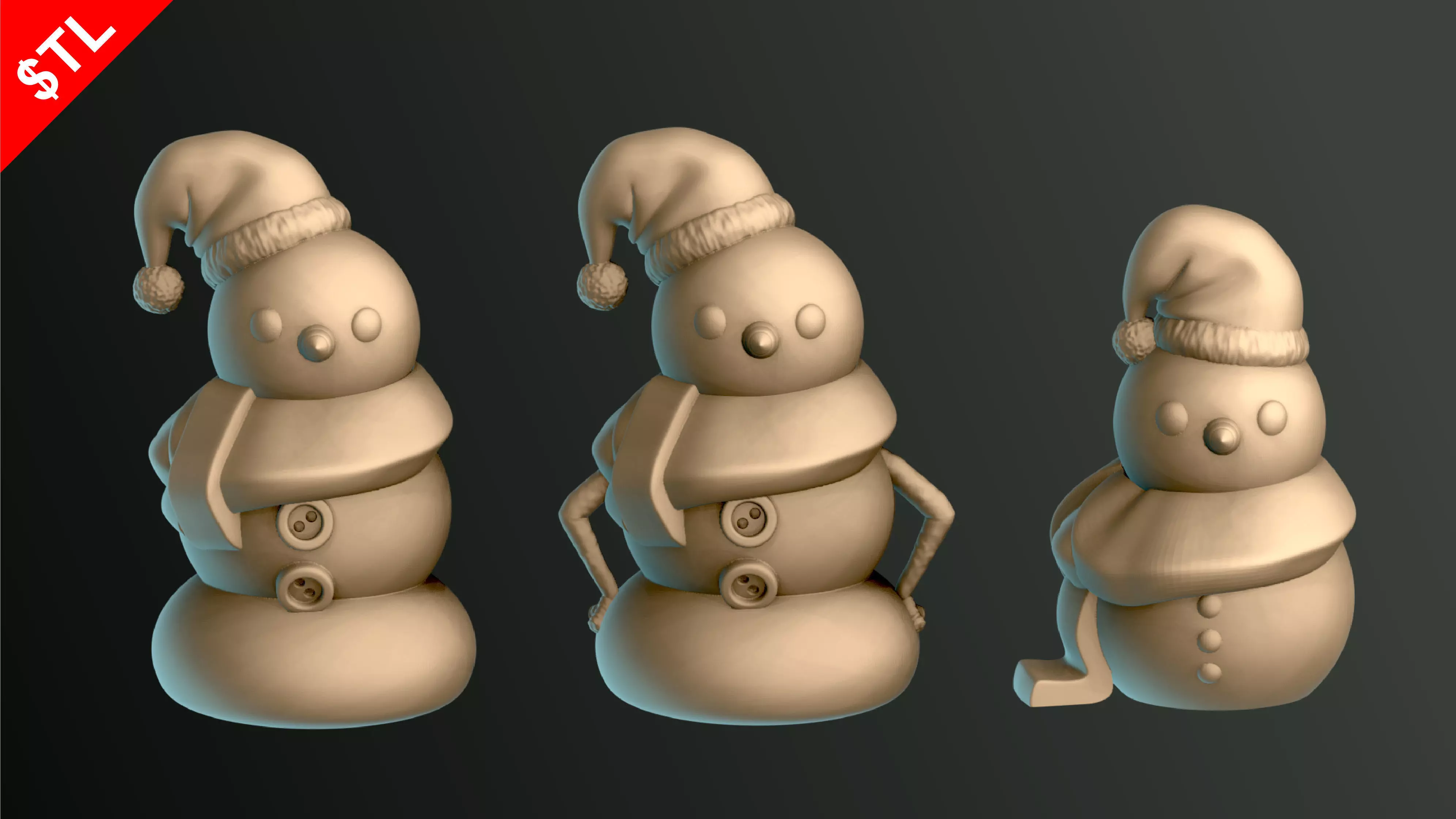 Snowman for Christmas Decoration 01 3D print model_0