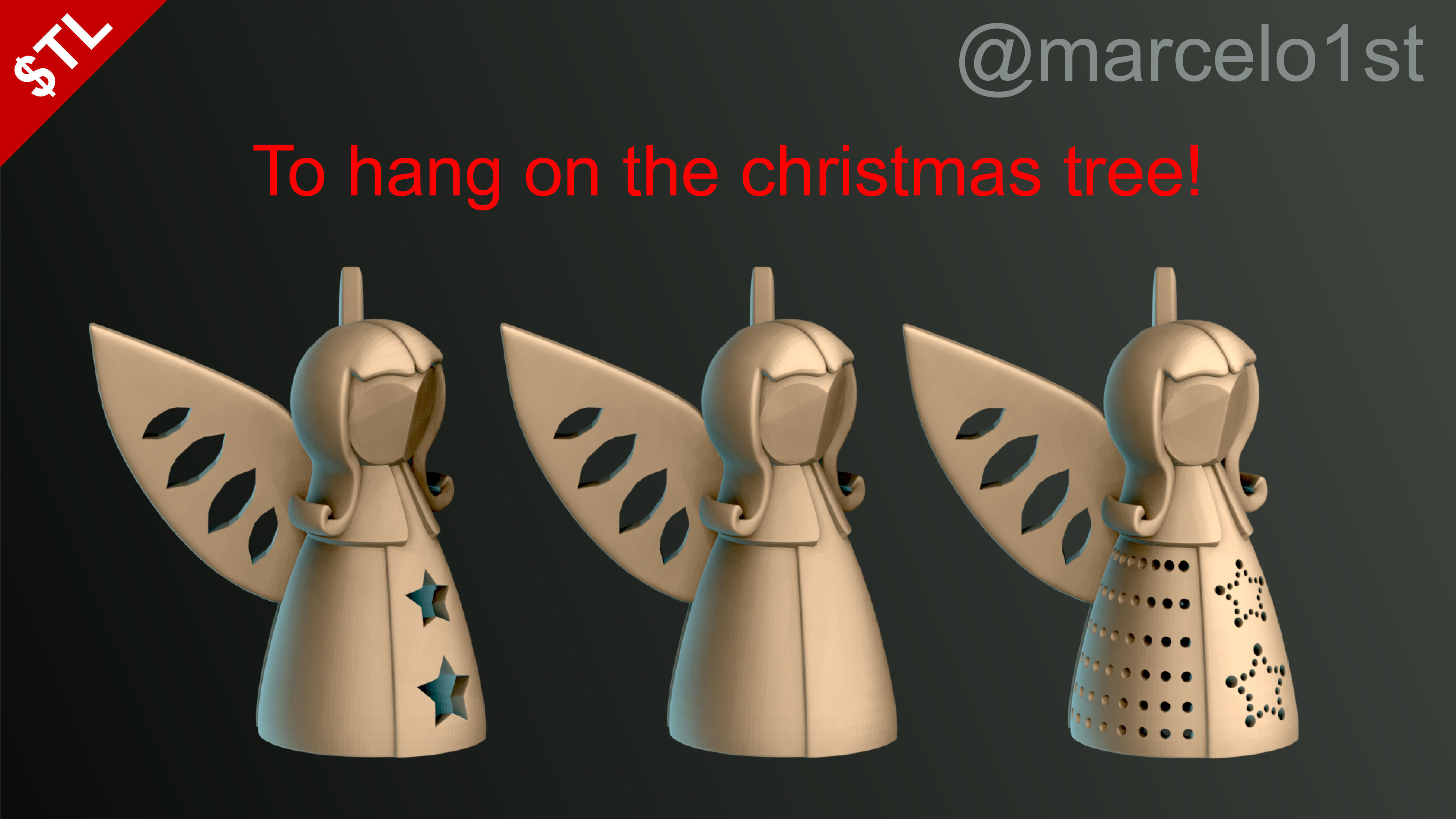 Angels for Christmas Decoration 3D print model_6
