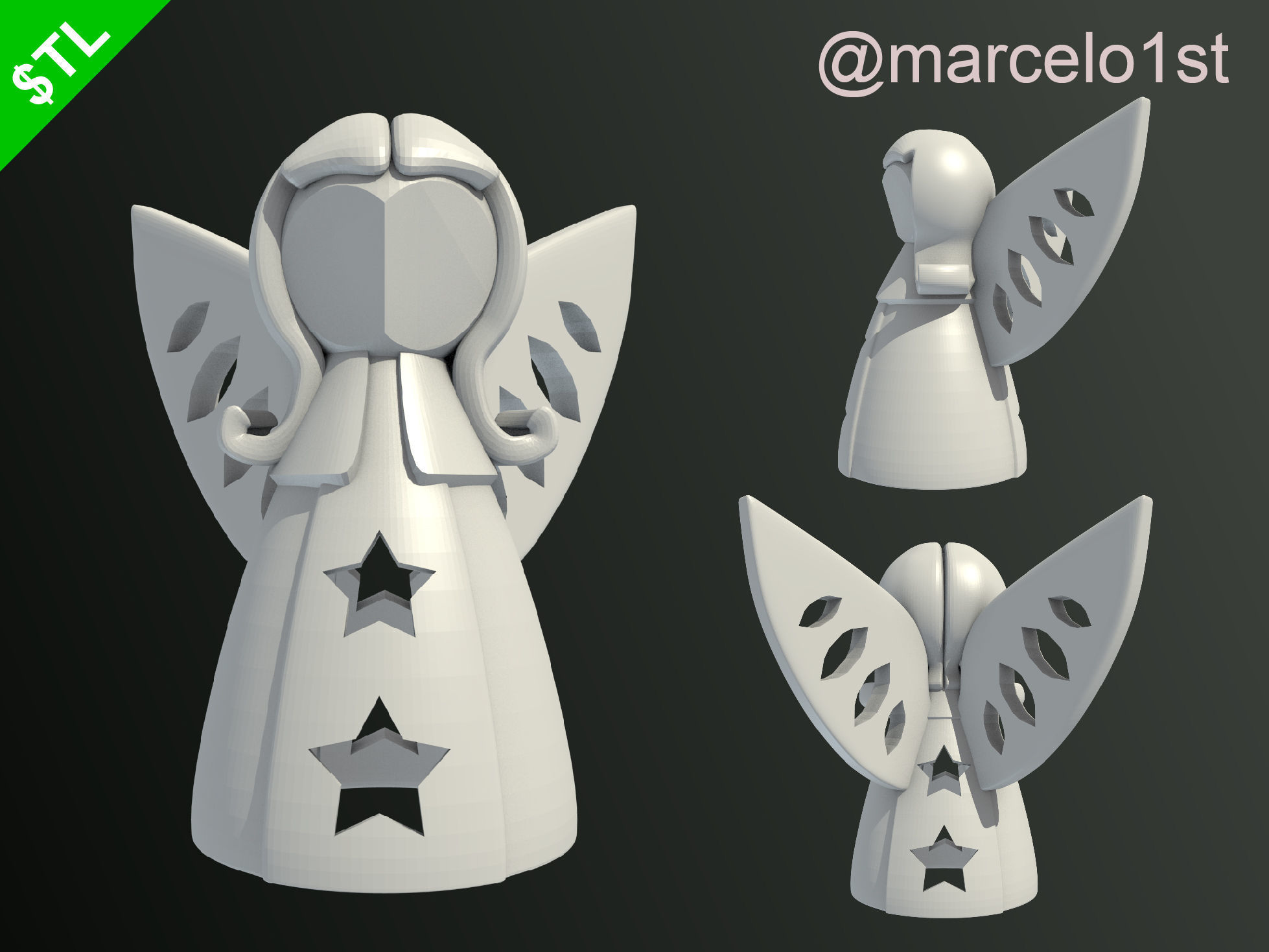 Angels for Christmas Decoration 3D print model_11