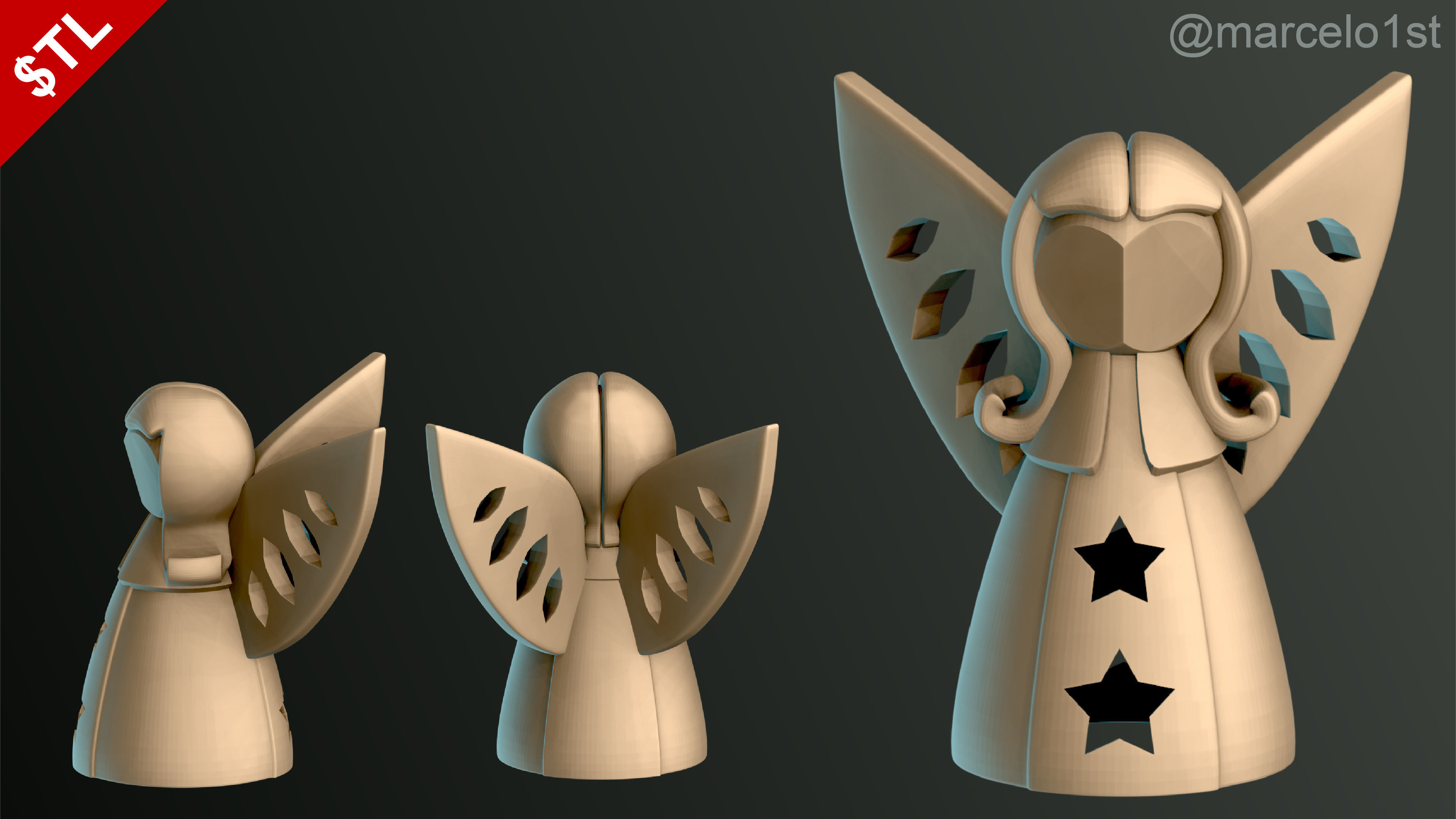 Angels for Christmas Decoration 3D print model_2