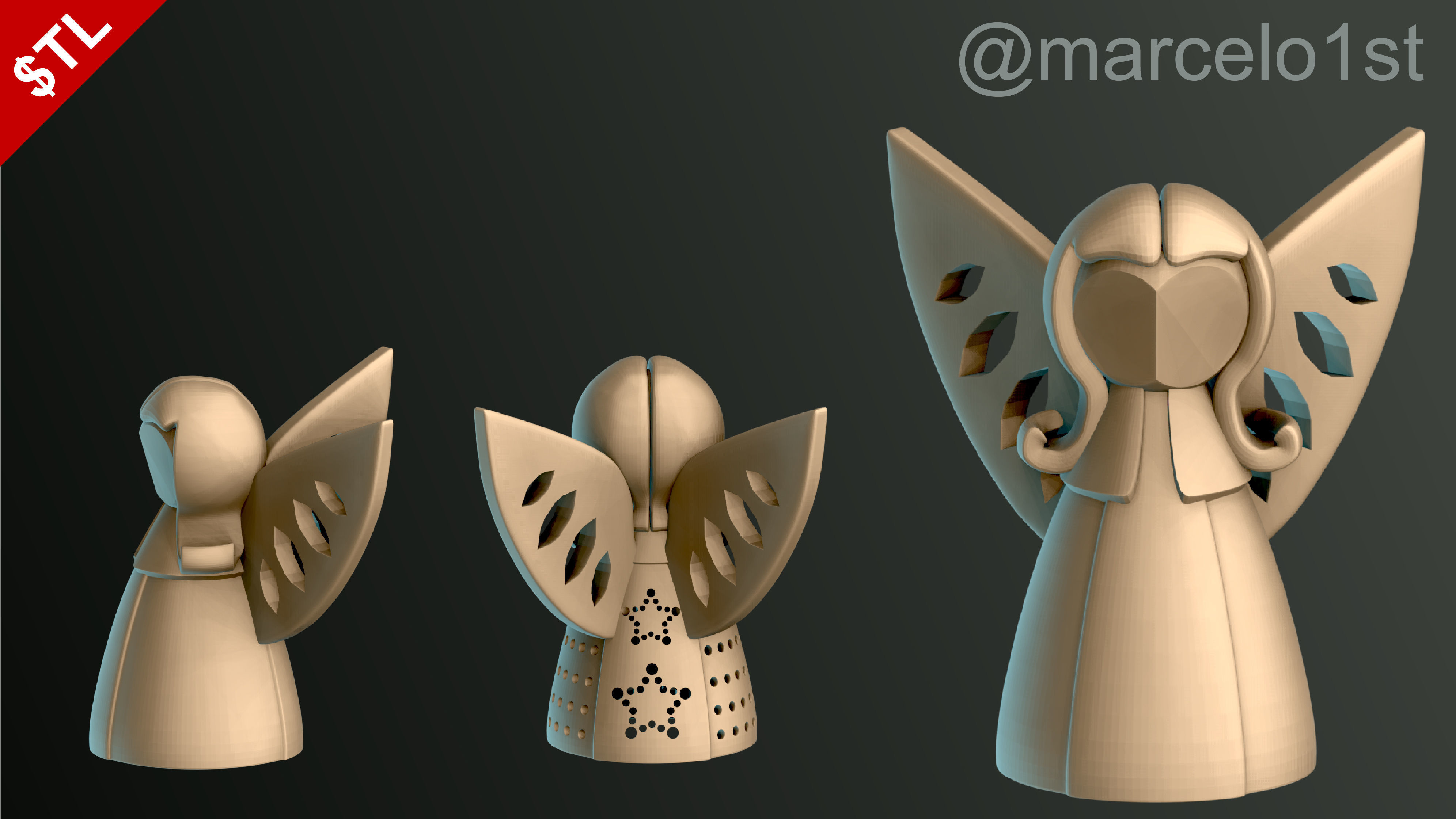 Angels for Christmas Decoration 3D print model_4