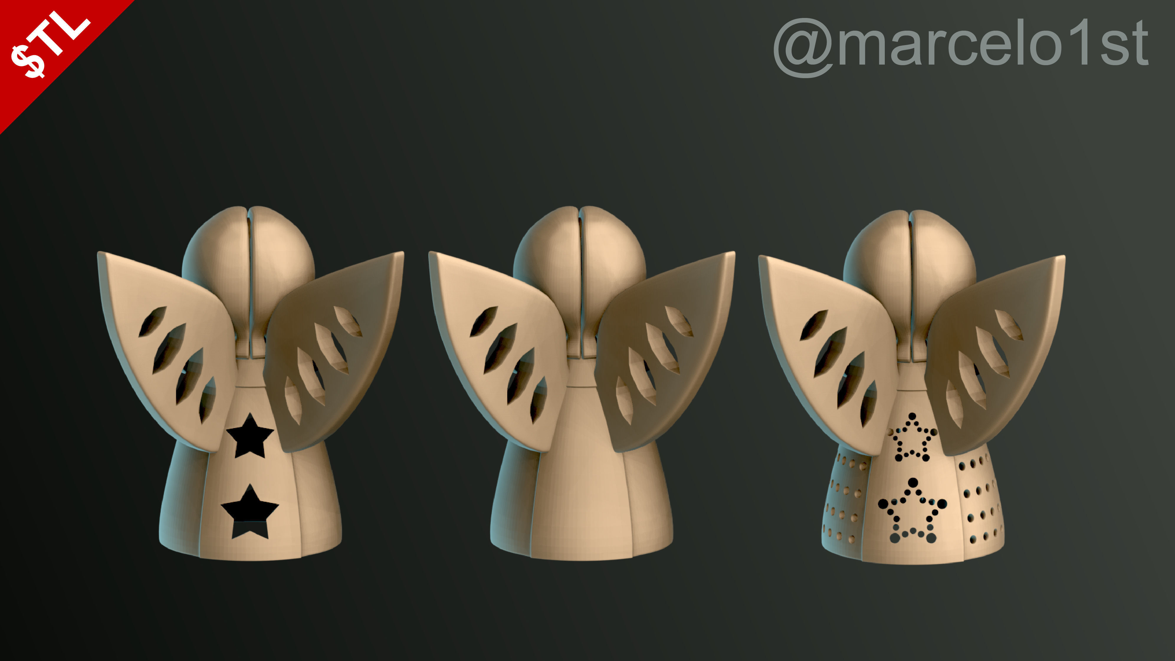 Angels for Christmas Decoration 3D print model_1