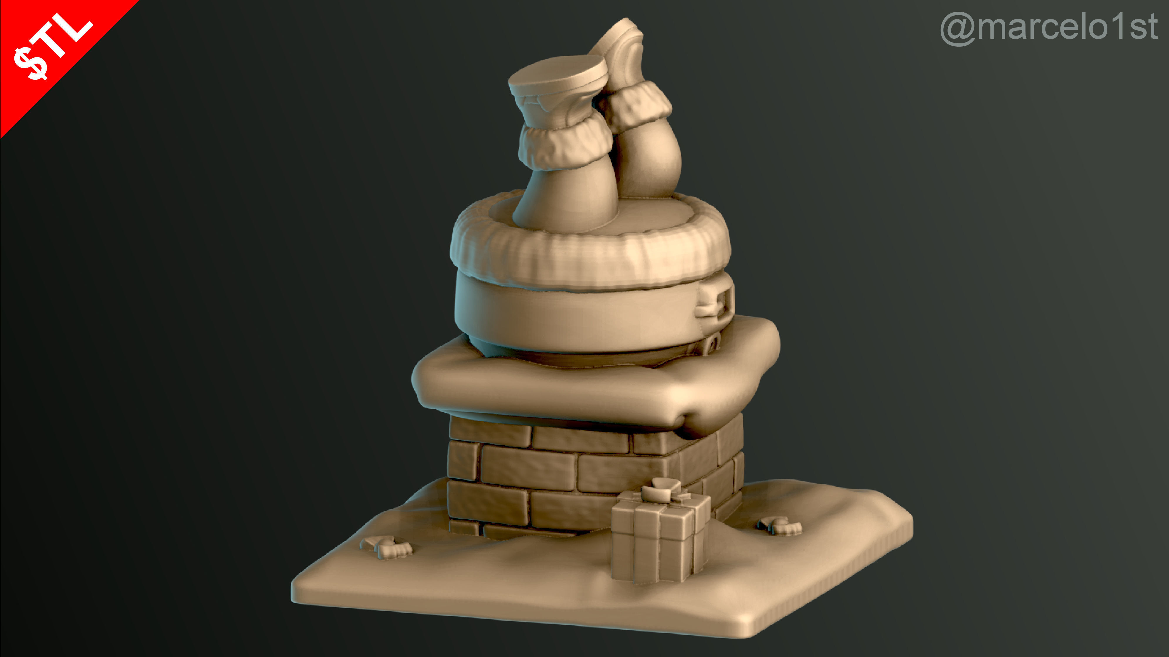 Santa Claus Trapped 3D print model_3