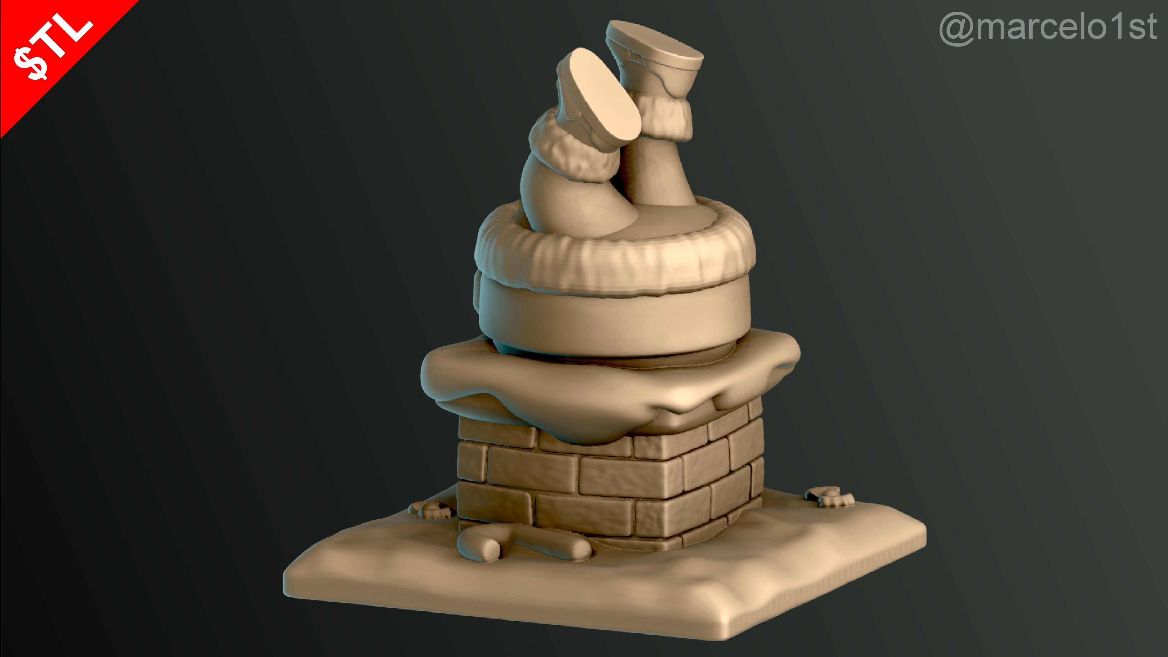 Santa Claus Trapped 3D print model_8